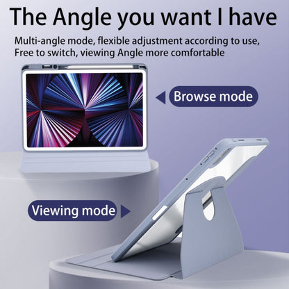 For Huawei MatePad Pro 11 2022 Acrylic 360 Degree Rotation Holder Tablet Leather Case(White Ice) - Huawei by buy2fix | Online Shopping UK | buy2fix