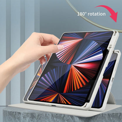 For OPPO Pad Air 10.3 2022 Acrylic 360 Degree Rotation Holder Tablet Leather Case(White Ice) - OPPO by buy2fix | Online Shopping UK | buy2fix