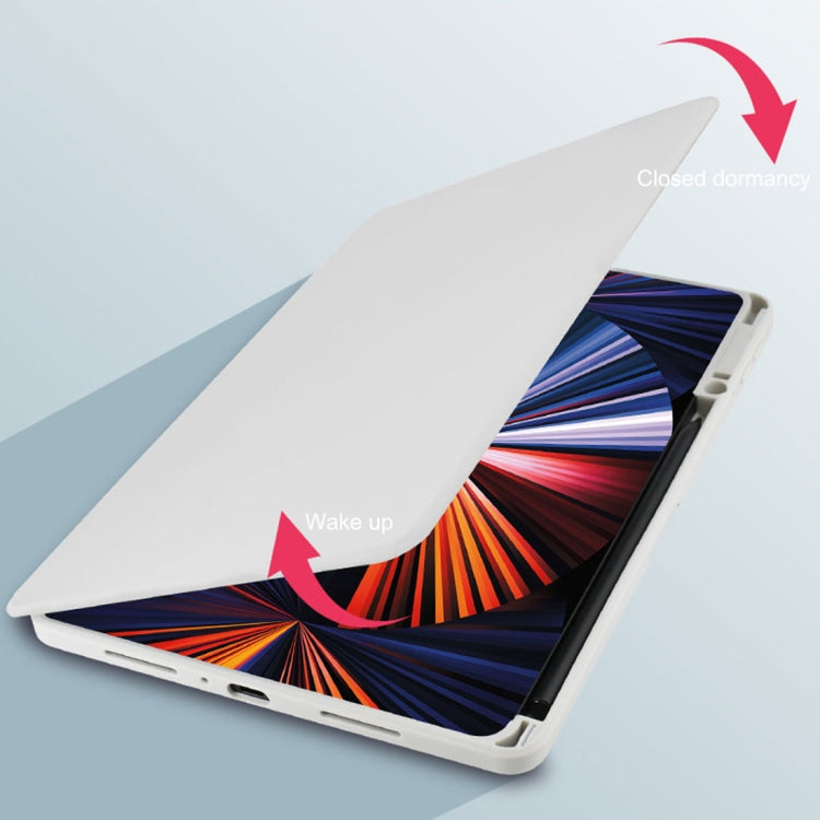 For OPPO Pad Air 10.3 2022 Acrylic 360 Degree Rotation Holder Tablet Leather Case(White Ice) - OPPO by buy2fix | Online Shopping UK | buy2fix