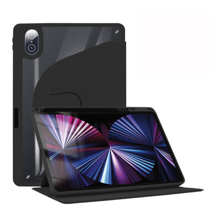 For Honor Tablet V7 Pro Acrylic 360 Degree Rotation Holder Tablet Leather Case(Black) - Honor by buy2fix | Online Shopping UK | buy2fix