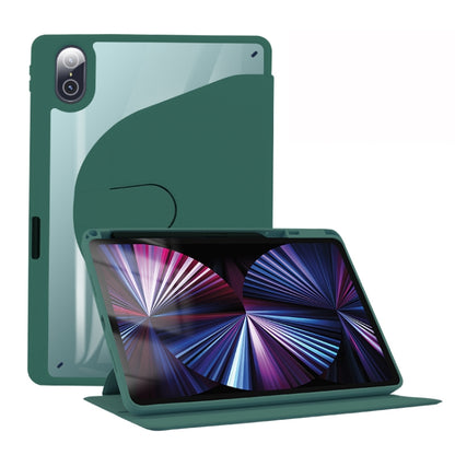 For Honor Tablet V7 Pro Acrylic 360 Degree Rotation Holder Tablet Leather Case(Emerald Green) - Honor by buy2fix | Online Shopping UK | buy2fix