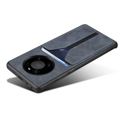 For Huawei Mate 40 Denior DV Elastic Card PU Back Cover Phone Case(Grey) - Huawei Cases by Denior | Online Shopping UK | buy2fix