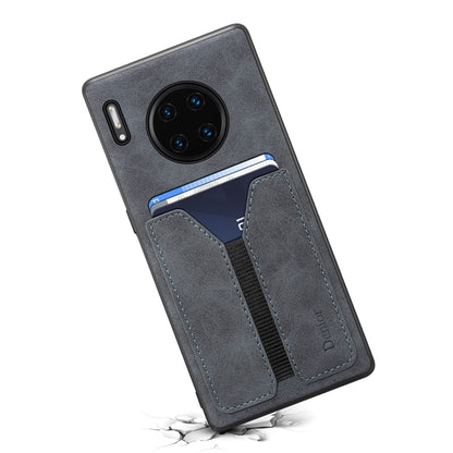 For Huawei Mate 30 Denior DV Elastic Card PU Back Cover Phone Case(Grey) - Huawei Cases by Denior | Online Shopping UK | buy2fix