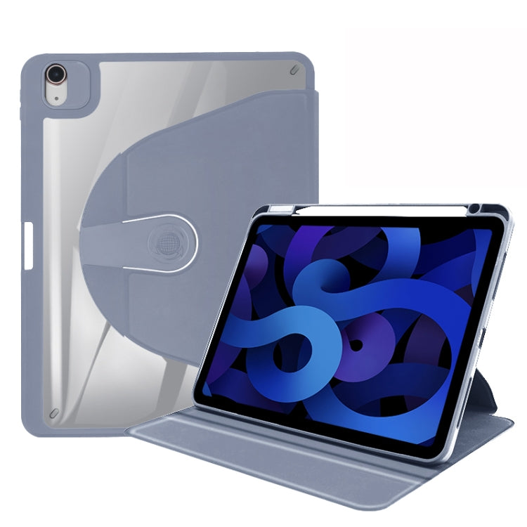 For iPad Air 2019 / iPad Pro 10.5 Acrylic 360 Degree Rotation Holder Tablet Leather Case(Purple) - iPad Air (2019) Cases by buy2fix | Online Shopping UK | buy2fix