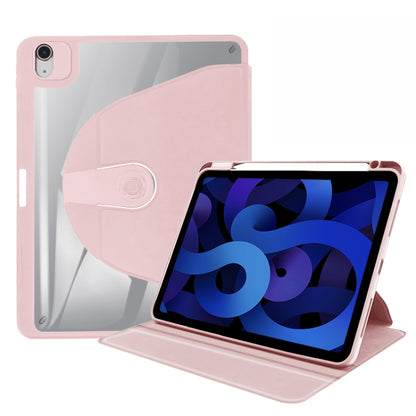 For iPad Air 2019 / iPad Pro 10.5 Acrylic 360 Degree Rotation Holder Tablet Leather Case(Baby Pink) - iPad Air (2019) Cases by buy2fix | Online Shopping UK | buy2fix