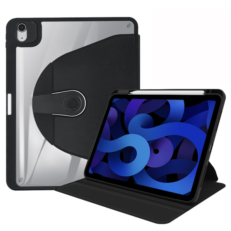 For iPad Air 2019 / iPad Pro 10.5 Acrylic 360 Degree Rotation Holder Tablet Leather Case(Black) - iPad Air (2019) Cases by buy2fix | Online Shopping UK | buy2fix