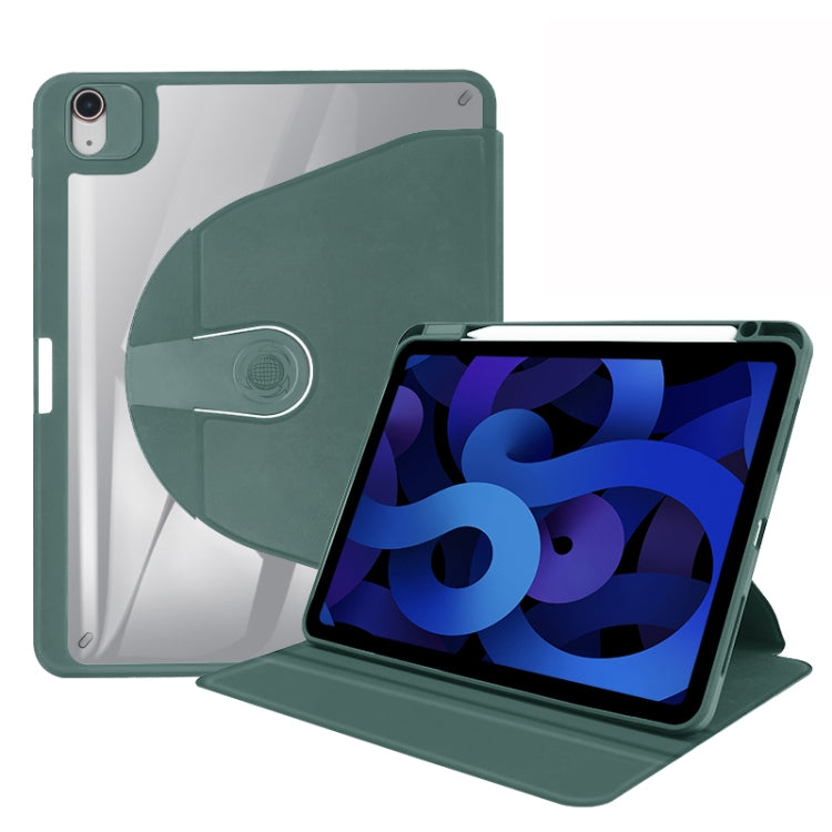 For iPad 10.2 2019 / 2020 / 2021 Acrylic 360 Degree Rotation Holder Tablet Leather Case(Emerald Green) - iPad 10.2 Cases by buy2fix | Online Shopping UK | buy2fix