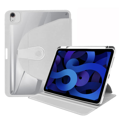 For iPad 2025 / 2022 Acrylic 360 Degree Rotation Holder Tablet Leather Case(Grey) - iPad 2025 / 2022 Cases by buy2fix | Online Shopping UK | buy2fix