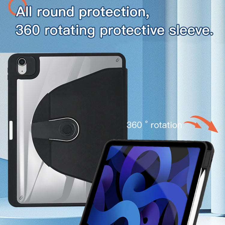 For iPad 2025 / 2022 Acrylic 360 Degree Rotation Holder Tablet Leather Case(Baby Pink) - iPad 2025 / 2022 Cases by buy2fix | Online Shopping UK | buy2fix