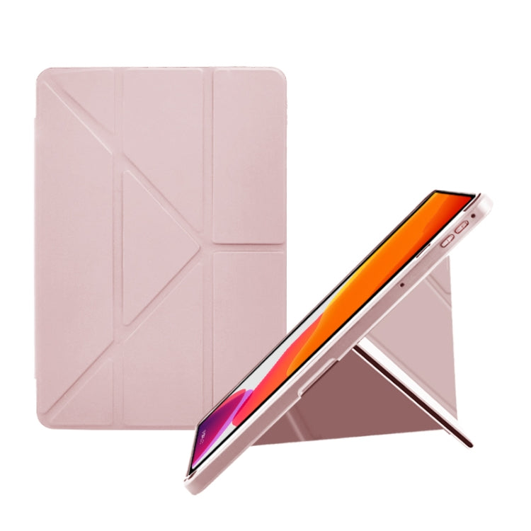 For iPad 2025 / 2022 Acrylic 2 in 1 Y-fold Smart Leather Tablet Case(Pink) - iPad 2025 / 2022 Cases by buy2fix | Online Shopping UK | buy2fix