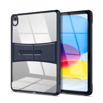 For iPad 2025 / 2022 Acrylic TPU Transparent Tablet Protective Case with Holder(Navy Blue) - iPad 2025 / 2022 Cases by buy2fix | Online Shopping UK | buy2fix