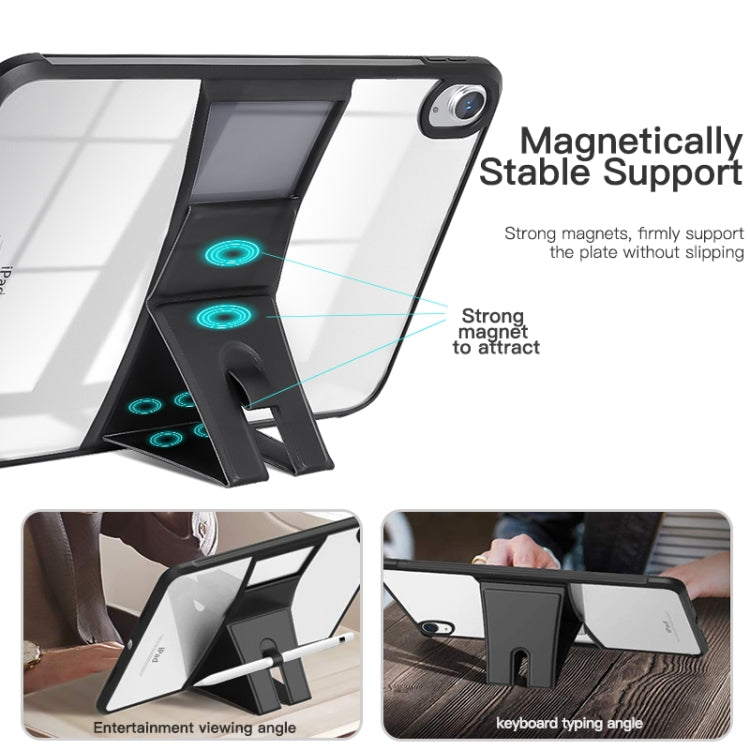 For iPad 2025 / 2022 Acrylic TPU Transparent Tablet Protective Case with Holder(Navy Blue) - iPad 2025 / 2022 Cases by buy2fix | Online Shopping UK | buy2fix