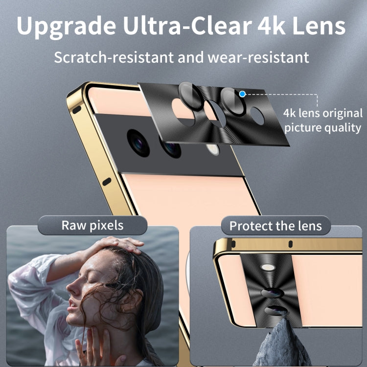 For Google Pixel 8a MagSafe Magnetic Frosted Metal Phone Case(Gold) - Google Cases by buy2fix | Online Shopping UK | buy2fix