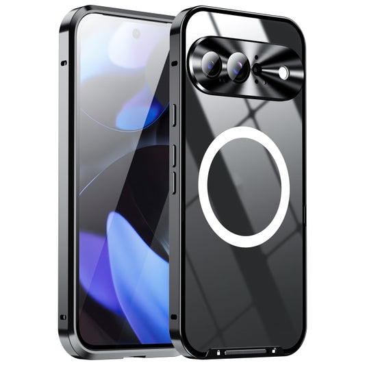For Google Pixel 9 MagSafe Magnetic Frosted Metal Phone Case(Black) by buy2fix
