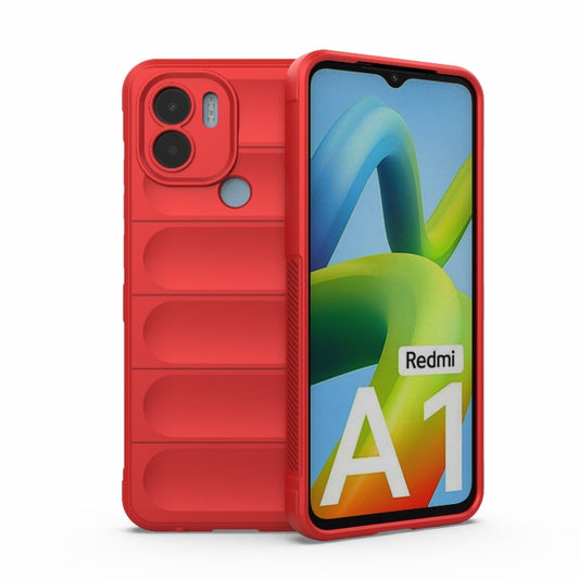 For Xiaomi Redmi A1+ 4G Global Magic Shield TPU + Flannel Phone Case(Red) - Xiaomi Cases by buy2fix | Online Shopping UK | buy2fix