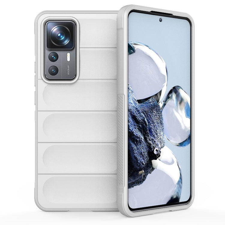 For Xiaomi 12T Pro Magic Shield TPU + Flannel Phone Case(White) - Xiaomi Cases by buy2fix | Online Shopping UK | buy2fix