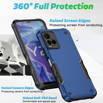 For vivo Y21 / Y21s / Y33 Non-slip Shockproof Armor Phone Case(Black) - vivo Cases by buy2fix | Online Shopping UK | buy2fix