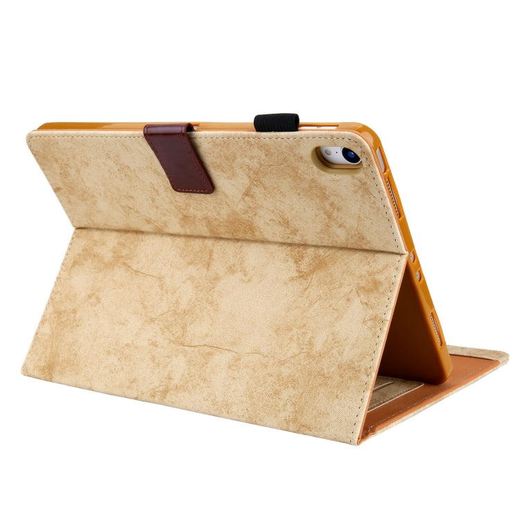 For iPad 2025 / 2022 Cloth Texture Leather Smart Tablet Case(Yellow) - iPad 2025 / 2022 Cases by buy2fix | Online Shopping UK | buy2fix