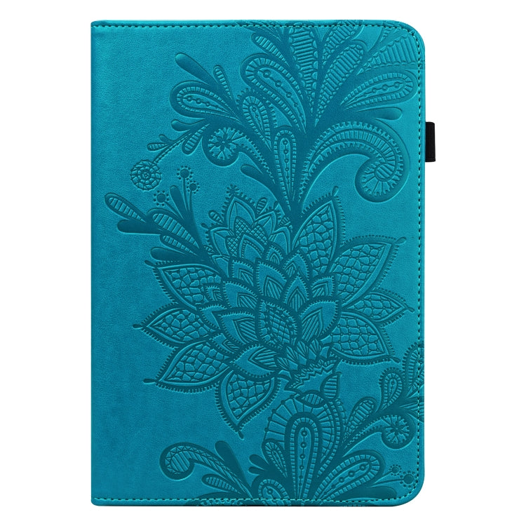 For iPad 2025 / 2022 Lace Flower Embossing Pattern Leather Tablet Case(Blue) - iPad 2025 / 2022 Cases by buy2fix | Online Shopping UK | buy2fix