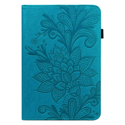 For iPad 2025 / 2022 Lace Flower Embossing Pattern Leather Tablet Case(Blue) - iPad 2025 / 2022 Cases by buy2fix | Online Shopping UK | buy2fix