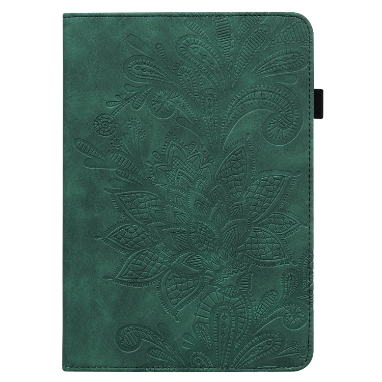 For iPad 2025 / 2022 Lace Flower Embossing Pattern Leather Tablet Case(Green) - iPad 2025 / 2022 Cases by buy2fix | Online Shopping UK | buy2fix