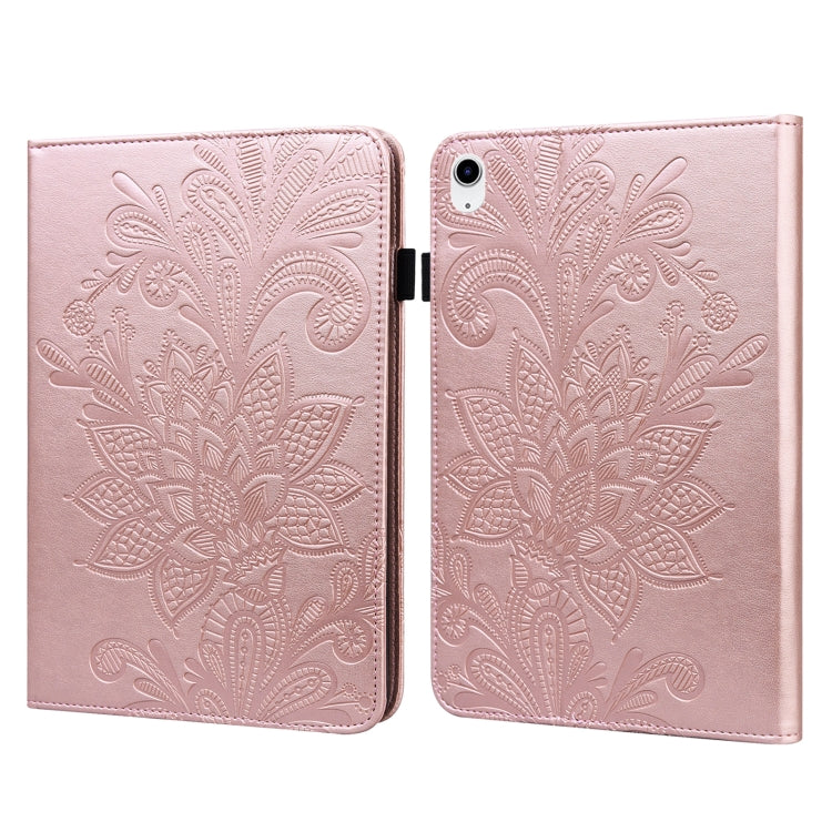 For iPad 2025 / 2022 Lace Flower Embossing Pattern Leather Tablet Case(Pink) - iPad 2025 / 2022 Cases by buy2fix | Online Shopping UK | buy2fix