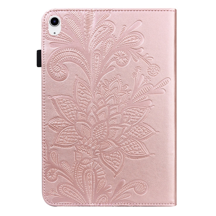 For iPad 2025 / 2022 Lace Flower Embossing Pattern Leather Tablet Case(Pink) - iPad 2025 / 2022 Cases by buy2fix | Online Shopping UK | buy2fix