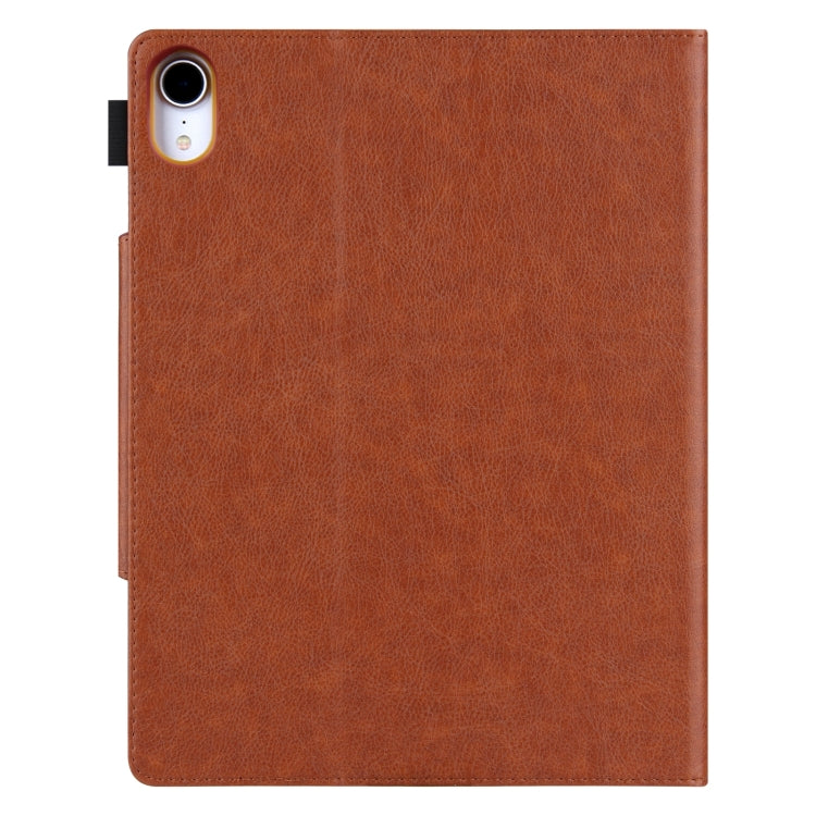 For iPad 2025 / 2022 Solid Color Metal Buckle Leather Smart Tablet Case(Brown) - iPad 2025 / 2022 Cases by buy2fix | Online Shopping UK | buy2fix