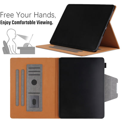 For iPad 2025 / 2022 Solid Color Metal Buckle Leather Smart Tablet Case(Grey) - iPad 2025 / 2022 Cases by buy2fix | Online Shopping UK | buy2fix