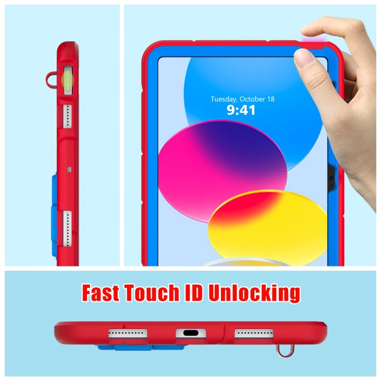 For iPad 2025 / 2022 Silicone + PC Shockproof Protective Tablet Case(Red+Blue) - iPad 2025 / 2022 Cases by buy2fix | Online Shopping UK | buy2fix