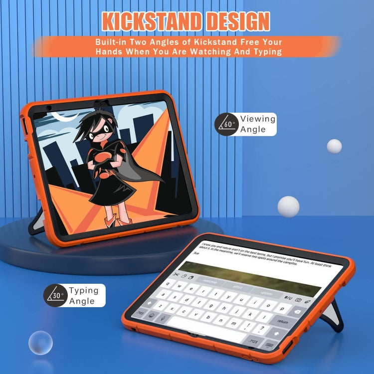 For iPad 2025 / 2022 Silicone + PC Shockproof Protective Tablet Case (Orange+Black) - iPad 2025 / 2022 Cases by buy2fix | Online Shopping UK | buy2fix