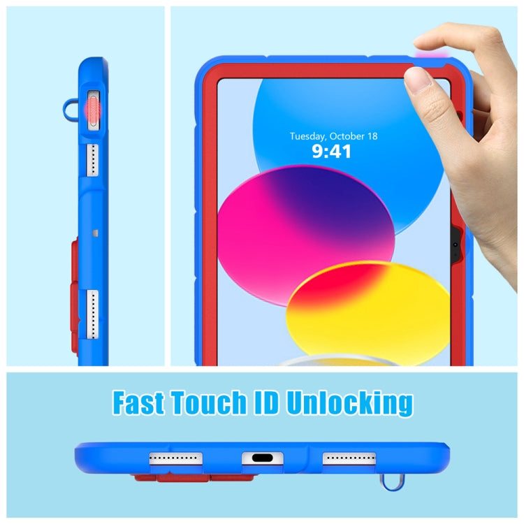 For iPad 2025 / 2022 Silicone + PC Shockproof Protective Tablet Case(Blue+Red) - iPad 2025 / 2022 Cases by buy2fix | Online Shopping UK | buy2fix