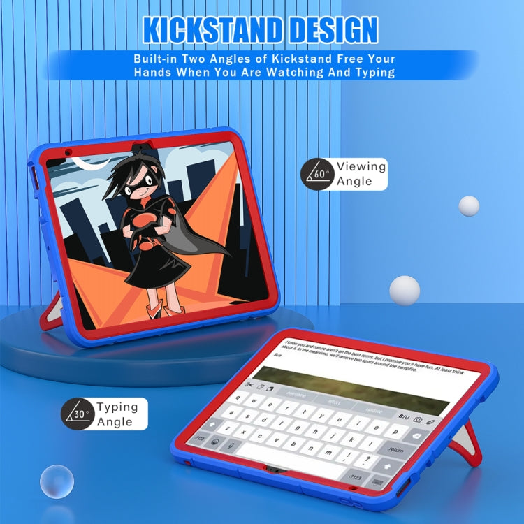 For iPad 2025 / 2022 Silicone + PC Shockproof Protective Tablet Case(Blue+Red) - iPad 2025 / 2022 Cases by buy2fix | Online Shopping UK | buy2fix