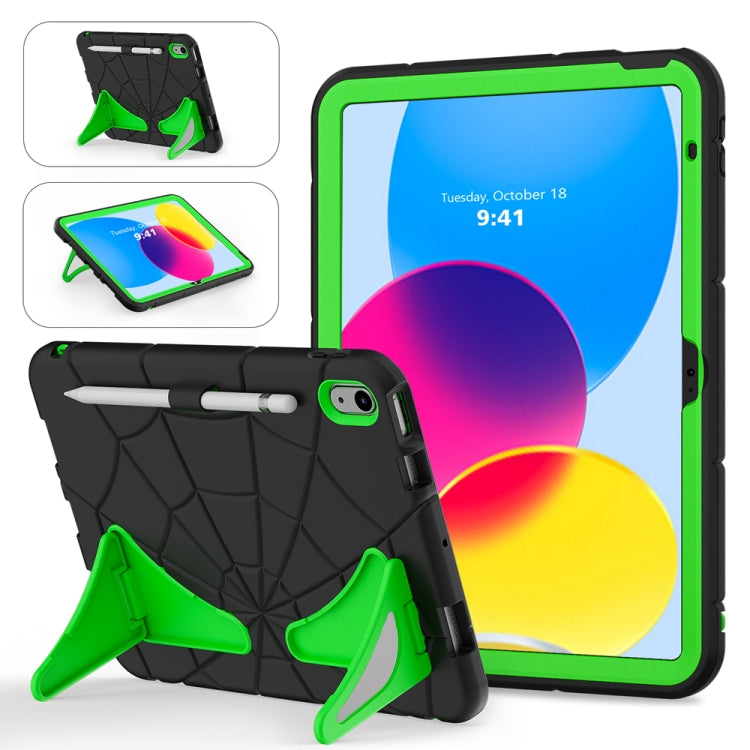 For iPad 2025 / 2022 Silicone + PC Shockproof Protective Tablet Case(Black+Green) - iPad 2025 / 2022 Cases by buy2fix | Online Shopping UK | buy2fix