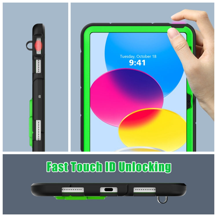 For iPad 2025 / 2022 Silicone + PC Shockproof Protective Tablet Case(Black+Green) - iPad 2025 / 2022 Cases by buy2fix | Online Shopping UK | buy2fix