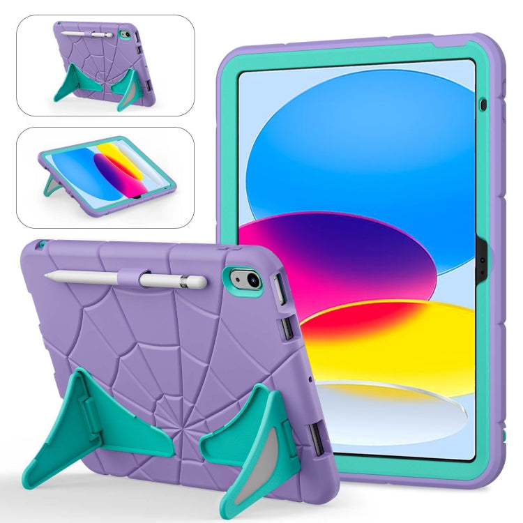 For iPad 2025 / 2022 Silicone + PC Shockproof Protective Tablet Case (Purple + Mint Green) - iPad 2025 / 2022 Cases by buy2fix | Online Shopping UK | buy2fix