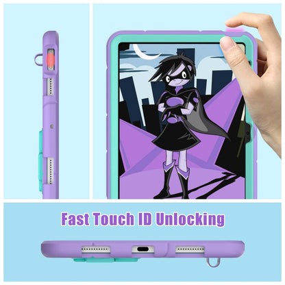For iPad 2025 / 2022 Silicone + PC Shockproof Protective Tablet Case (Purple + Mint Green) - iPad 2025 / 2022 Cases by buy2fix | Online Shopping UK | buy2fix