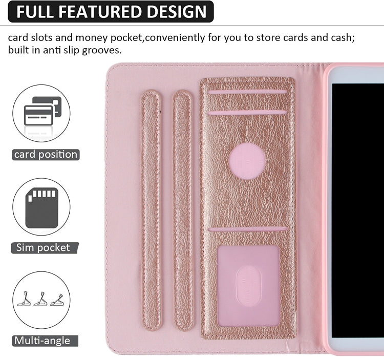 For iPad 2025 / 2022 Butterfly Love Flower Embossed Leather Smart Tablet Case(Rose Gold) - iPad 2025 / 2022 Cases by buy2fix | Online Shopping UK | buy2fix
