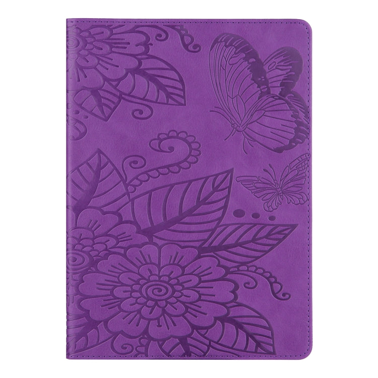For iPad 2025 / 2022 Butterfly Love Flower Embossed Leather Smart Tablet Case(Purple) - iPad 2025 / 2022 Cases by buy2fix | Online Shopping UK | buy2fix