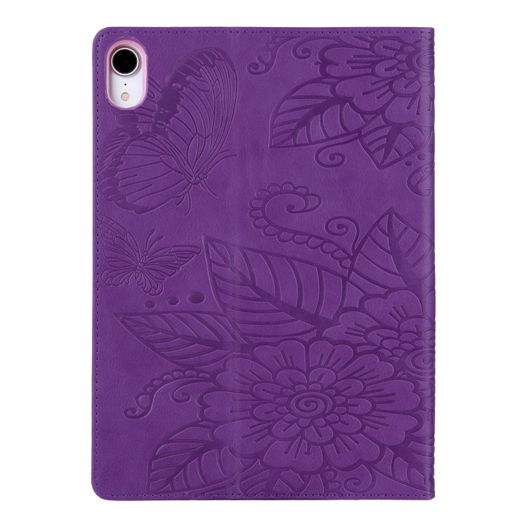 For iPad 2025 / 2022 Butterfly Love Flower Embossed Leather Smart Tablet Case(Purple) - iPad 2025 / 2022 Cases by buy2fix | Online Shopping UK | buy2fix