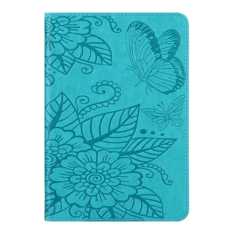 For iPad 2025 / 2022 Butterfly Love Flower Embossed Leather Smart Tablet Case(Blue) - iPad 2025 / 2022 Cases by buy2fix | Online Shopping UK | buy2fix