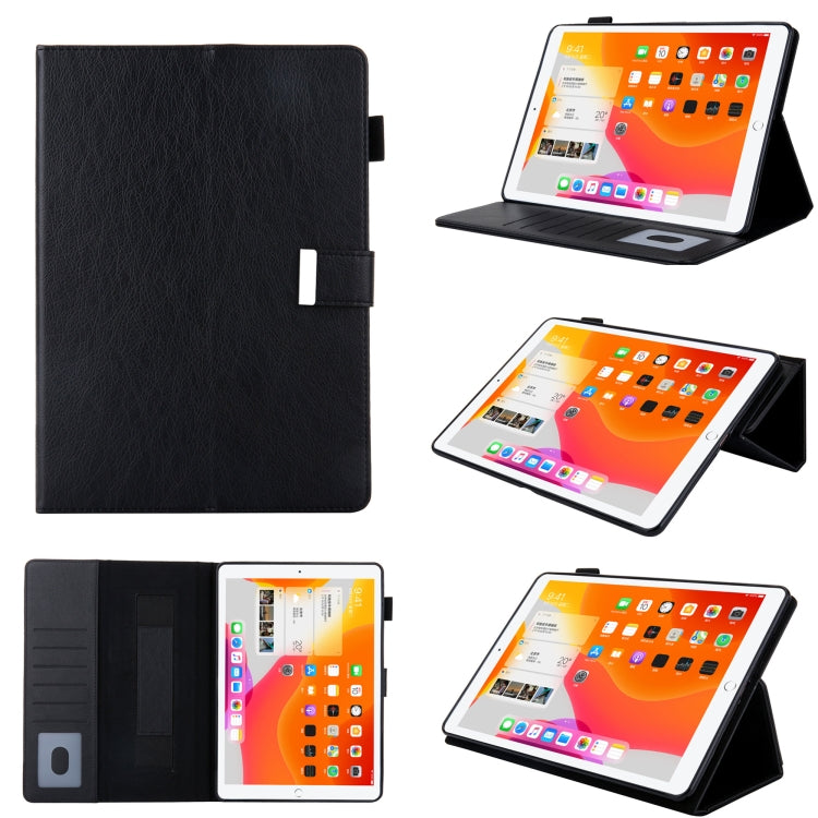For iPad 2025 / 2022 Solid Color Small Metal Buckle Leather Smart Tablet Case(Black) - iPad 2025 / 2022 Cases by buy2fix | Online Shopping UK | buy2fix