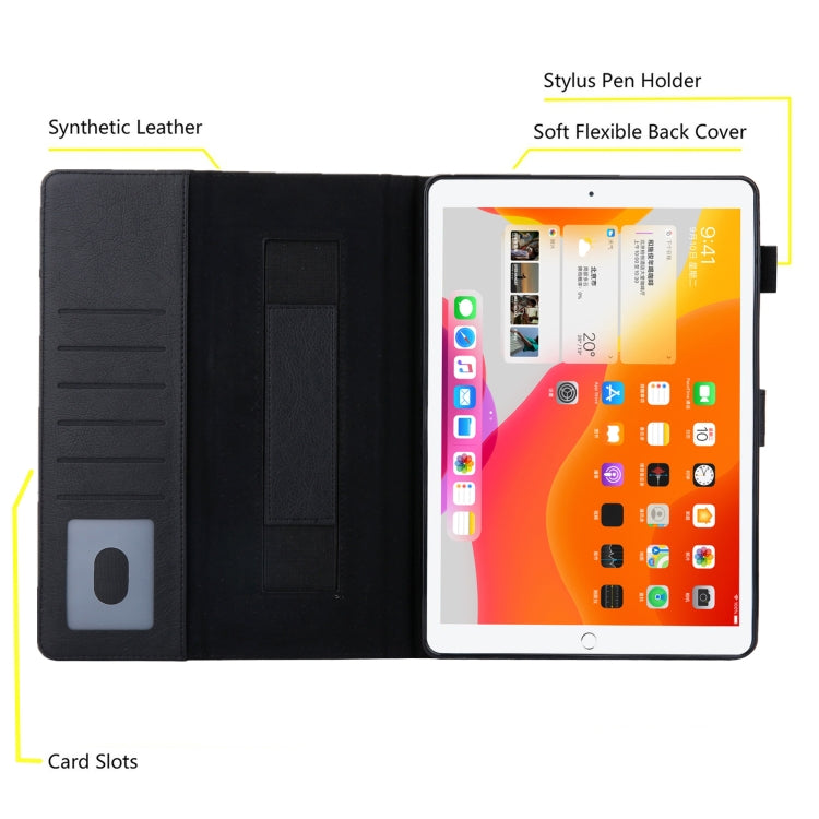 For iPad 2025 / 2022 Solid Color Small Metal Buckle Leather Smart Tablet Case(Black) - iPad 2025 / 2022 Cases by buy2fix | Online Shopping UK | buy2fix