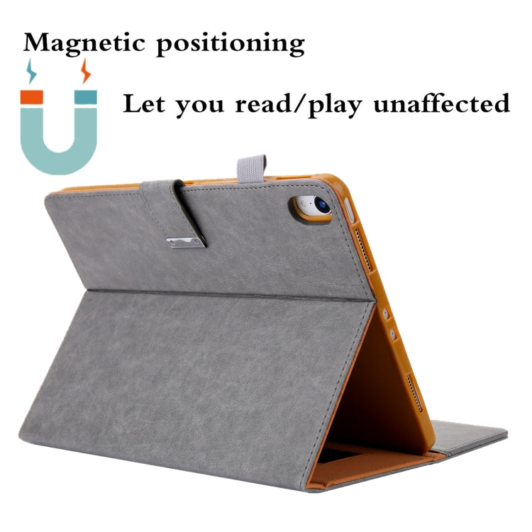 For iPad 2025 / 2022 Solid Color Small Metal Buckle Leather Smart Tablet Case(Grey) - iPad 2025 / 2022 Cases by buy2fix | Online Shopping UK | buy2fix