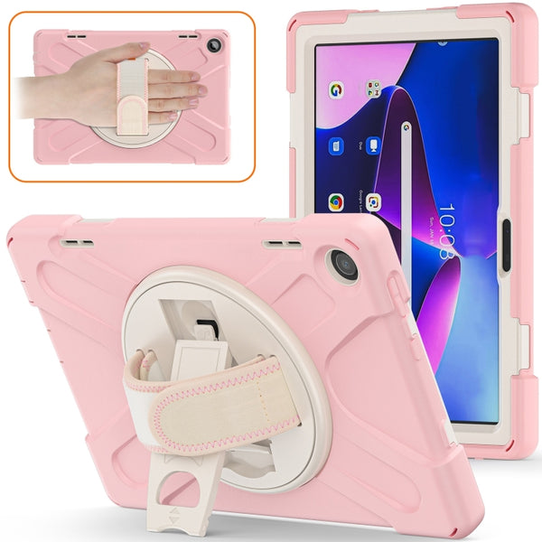 For Lenovo Tab M10 10.1 3rd Gen Silicone + PC Protective Tablet Case(Cherry Blossom Pink) by buy2fix
