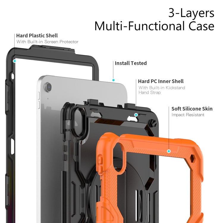 For iPad 2025 / 2022 Silicone + PC Full Body Protection Tablet Case(Orange) - iPad 2025 / 2022 Cases by buy2fix | Online Shopping UK | buy2fix