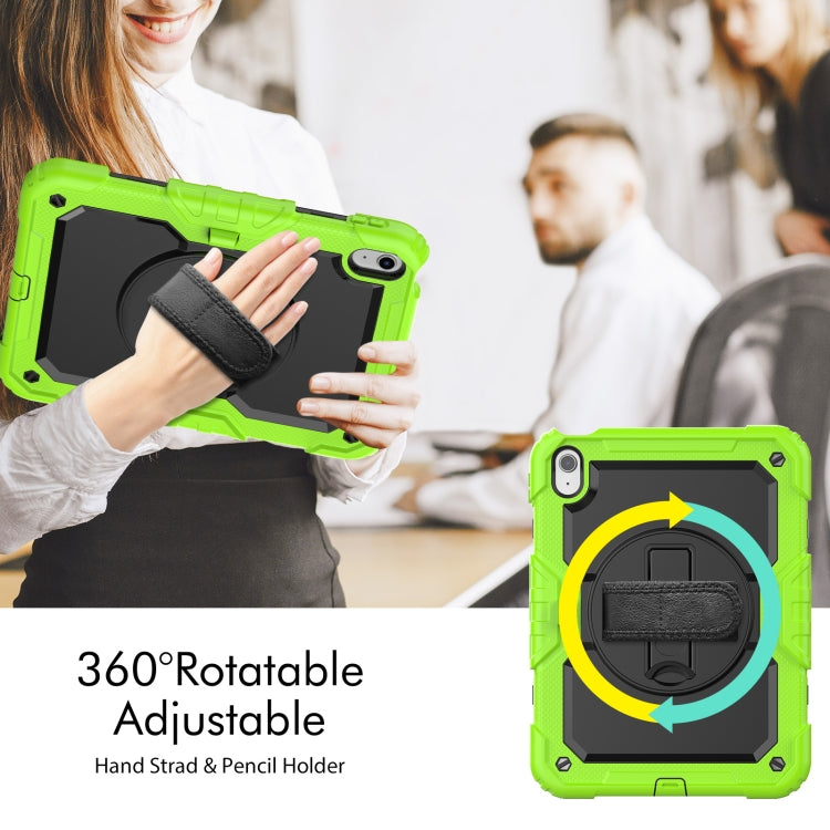 For iPad 2025 / 2022 Silicone + PC Full Body Protection Tablet Case(Black + Yellow Green) - iPad 2025 / 2022 Cases by buy2fix | Online Shopping UK | buy2fix