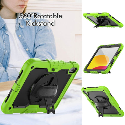 For iPad 2025 / 2022 Silicone + PC Full Body Protection Tablet Case(Black + Yellow Green) - iPad 2025 / 2022 Cases by buy2fix | Online Shopping UK | buy2fix