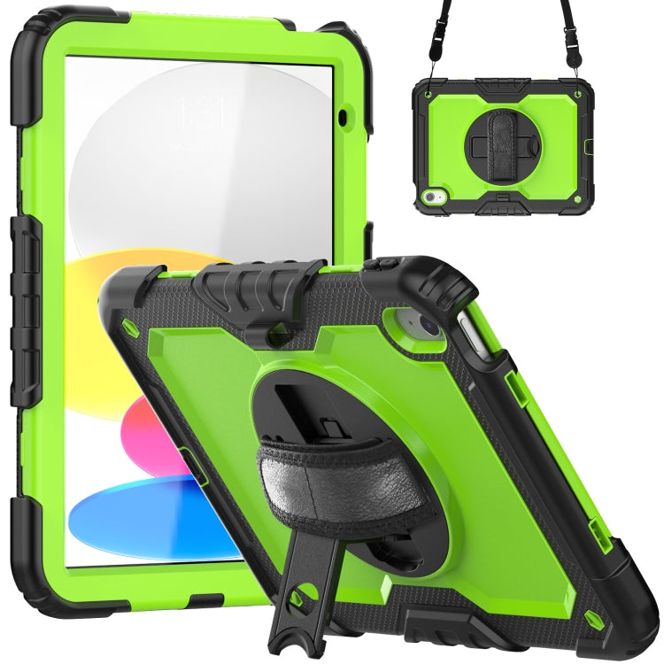 For iPad 2025 / 2022 Silicone + PC Full Body Protection Tablet Case(Yellow Green + Black) - iPad 2025 / 2022 Cases by buy2fix | Online Shopping UK | buy2fix