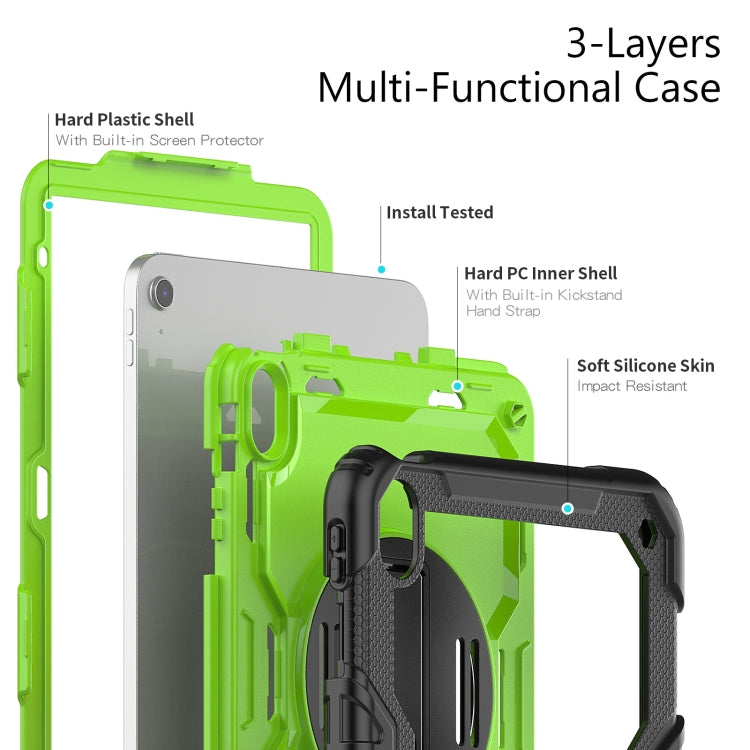 For iPad 2025 / 2022 Silicone + PC Full Body Protection Tablet Case(Yellow Green + Black) - iPad 2025 / 2022 Cases by buy2fix | Online Shopping UK | buy2fix